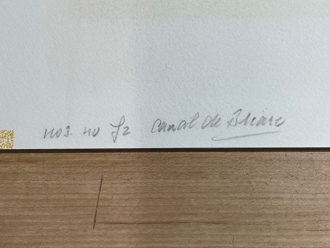 ジャック・デペルト「ブルアールのキャナル」リトグラフ 直筆サイン有