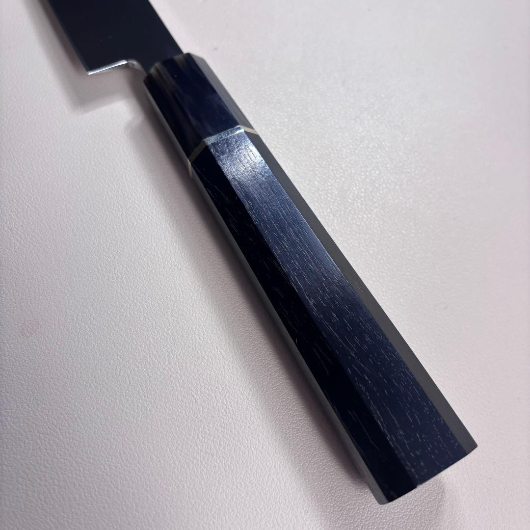 270mm 切付柳刃包丁 鏡面　黒檀黒水牛八角柄 刺身包丁 【全鋼】'ᙀ