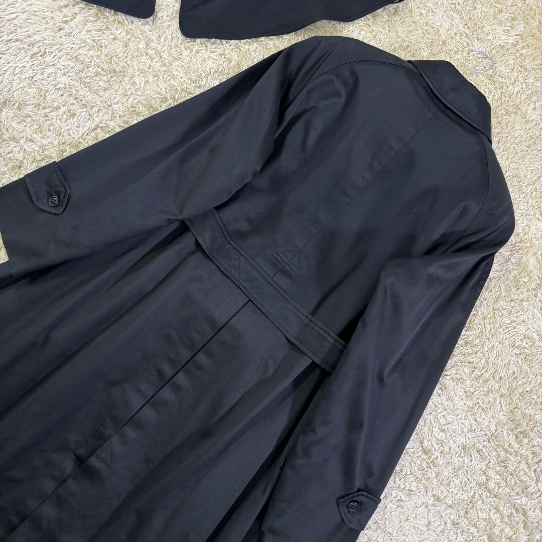 美品　超希少　バーバリーズ　ステンカラーコート　リバーシブルケープ　ライナー 紺