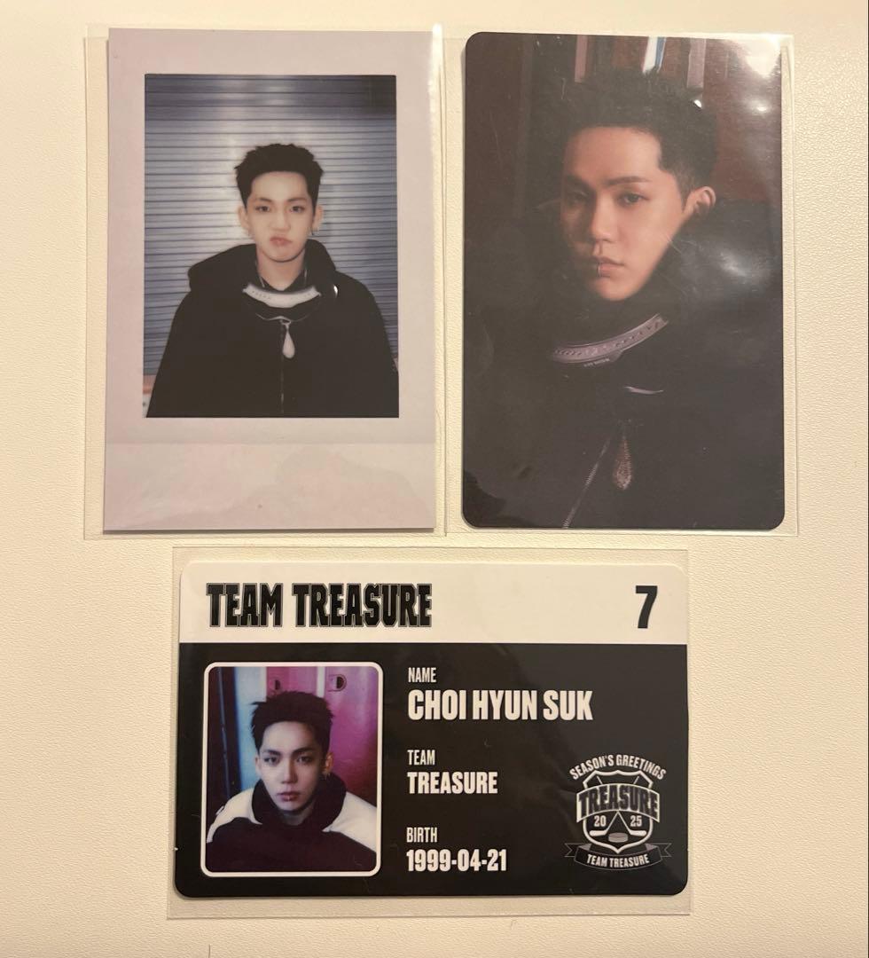TREASURE ヒョンソク トレカ、チェキ、IDカードセット - メルカリ