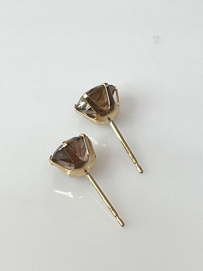 Taka様K18 天然ブラウンダイヤピアス　計2.0ct 鑑別カード付き