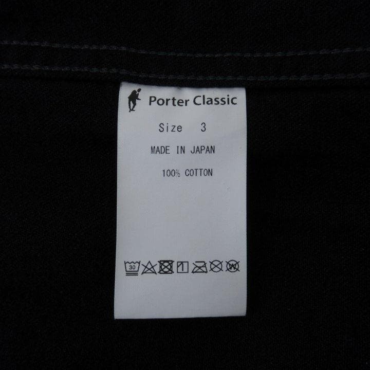 PORTER CLASSIC デニム ミルシャツ ジャケット 3 ブラック