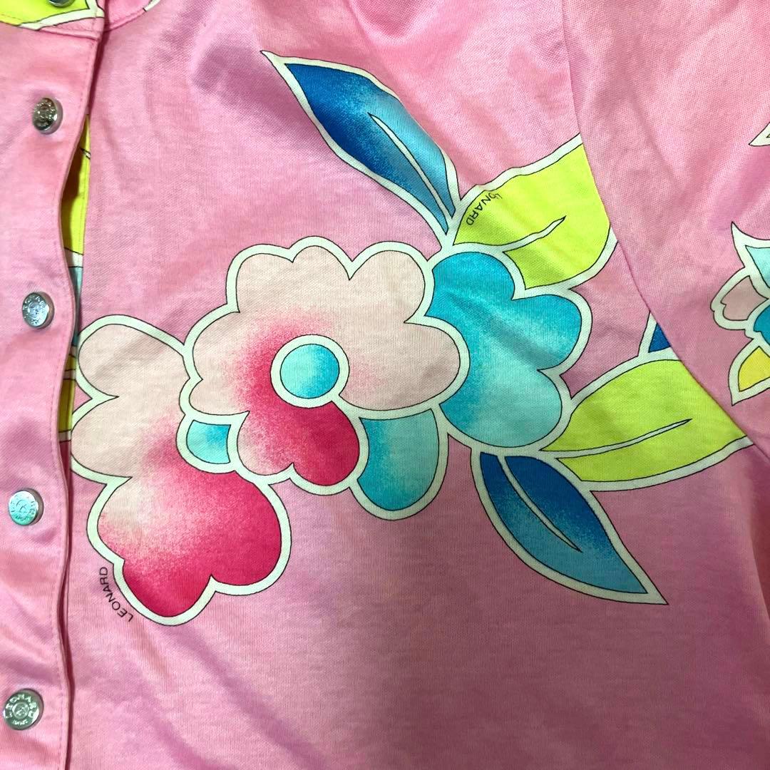 ★ 大きいサイズ ★ LEONARD SPORT レオナール　ポロシャツ　花柄