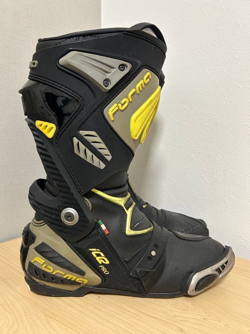 【特価】早い者勝ち！Forma ICE PRO バイクブーツ ブラック/イエロー
