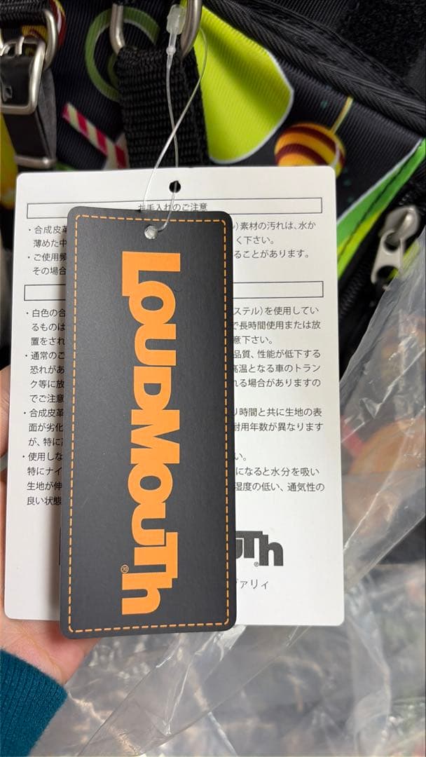 新品未使用Loudmouth/ラウドマウス/カラフル飲み物プリント ゴルフバッグ