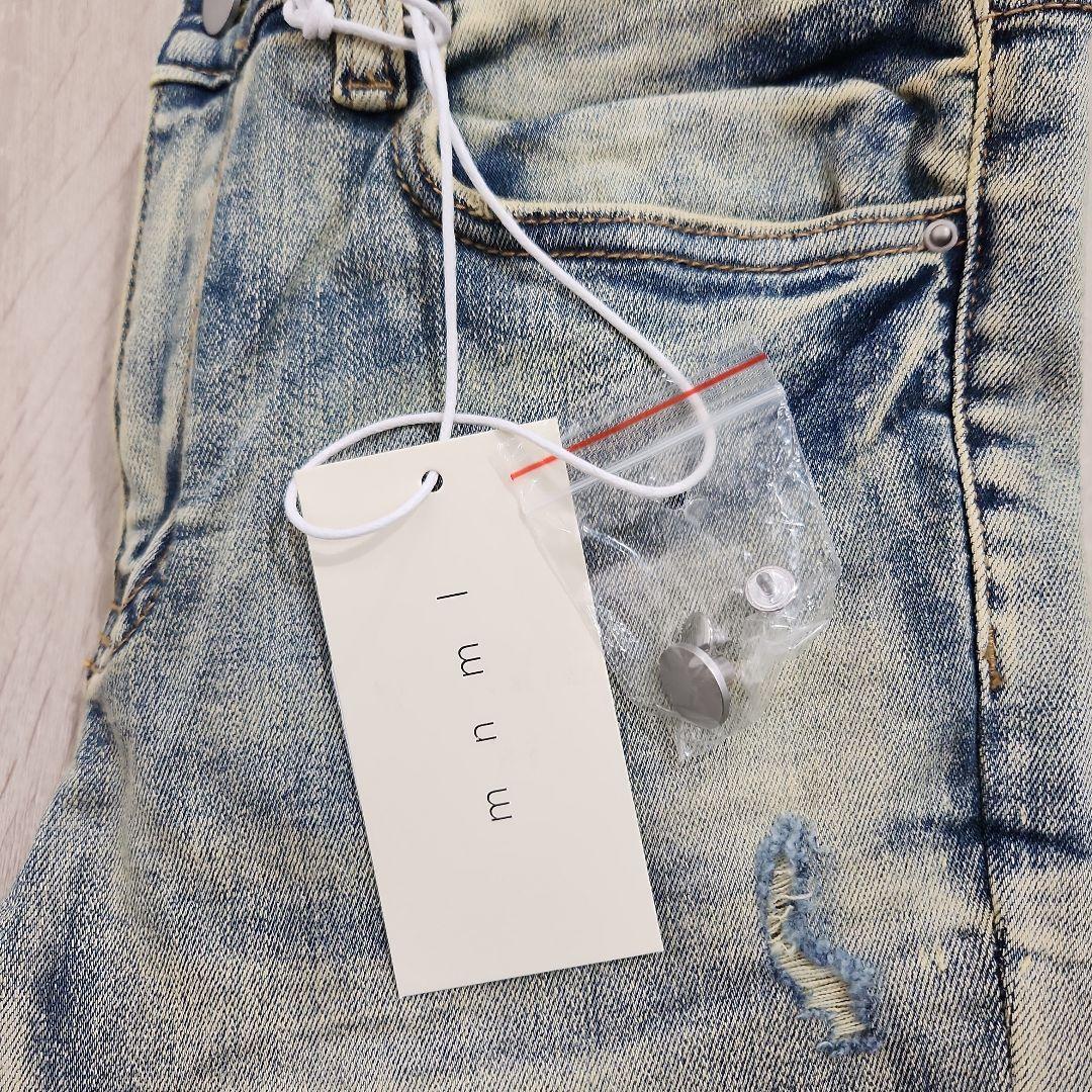 パンツ mnml X165 PAISLEY SKINNY DENIM BLUE