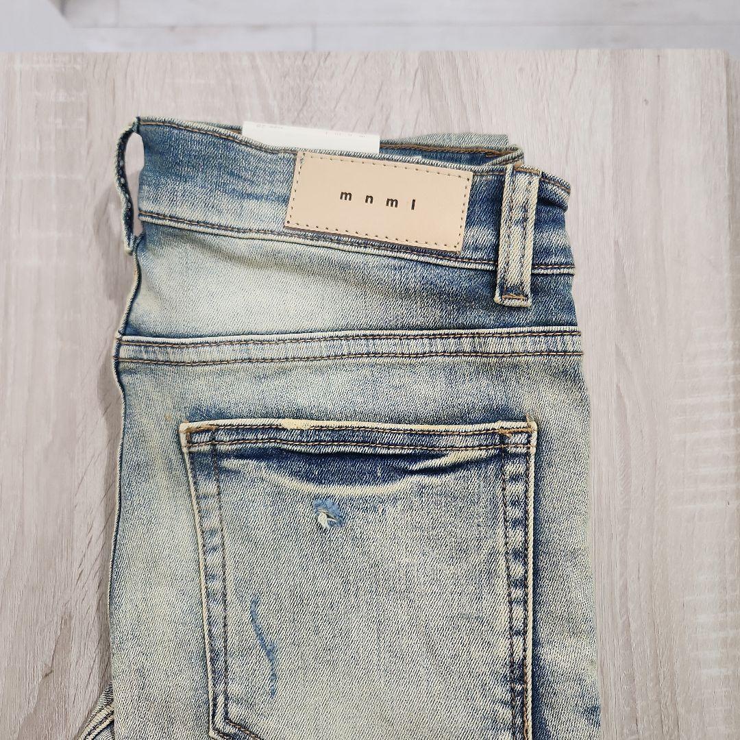 パンツ mnml X165 PAISLEY SKINNY DENIM BLUE