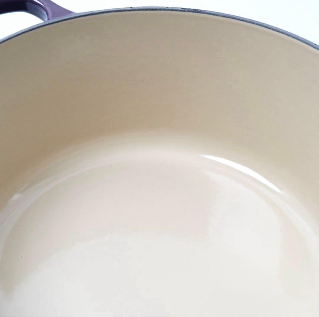 【美品】LE CREUSET　ココット ロンド カシス　22cm