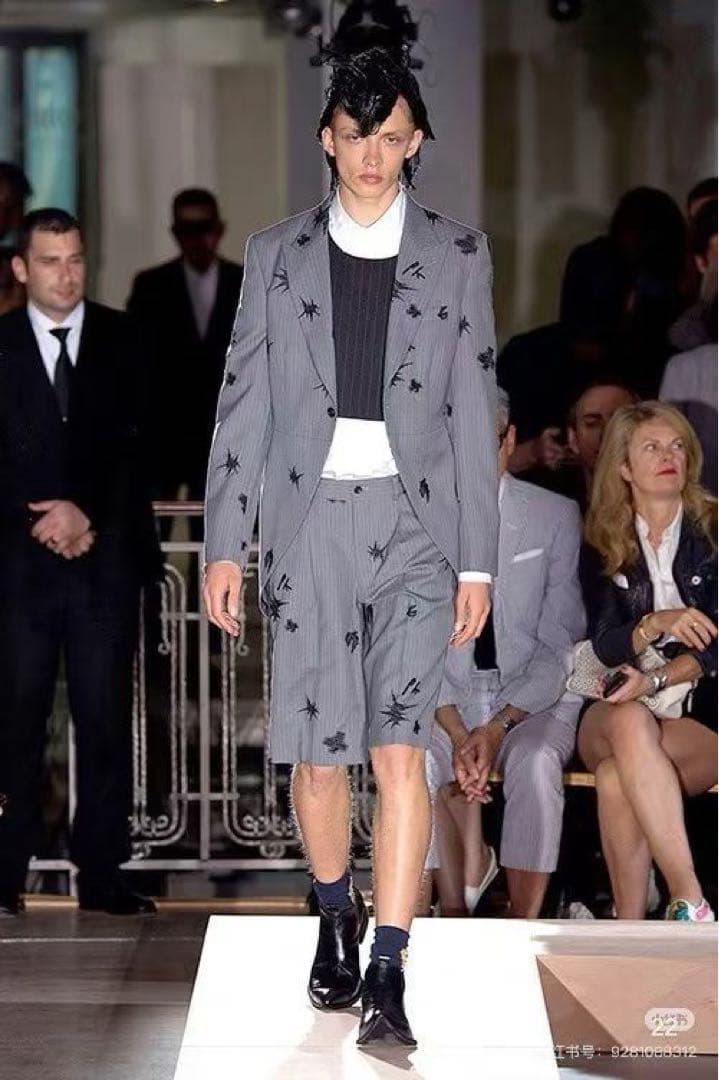 コムデギャルソン オムプリュス15ss セットアップ　鈴木ヒラク　刺繍