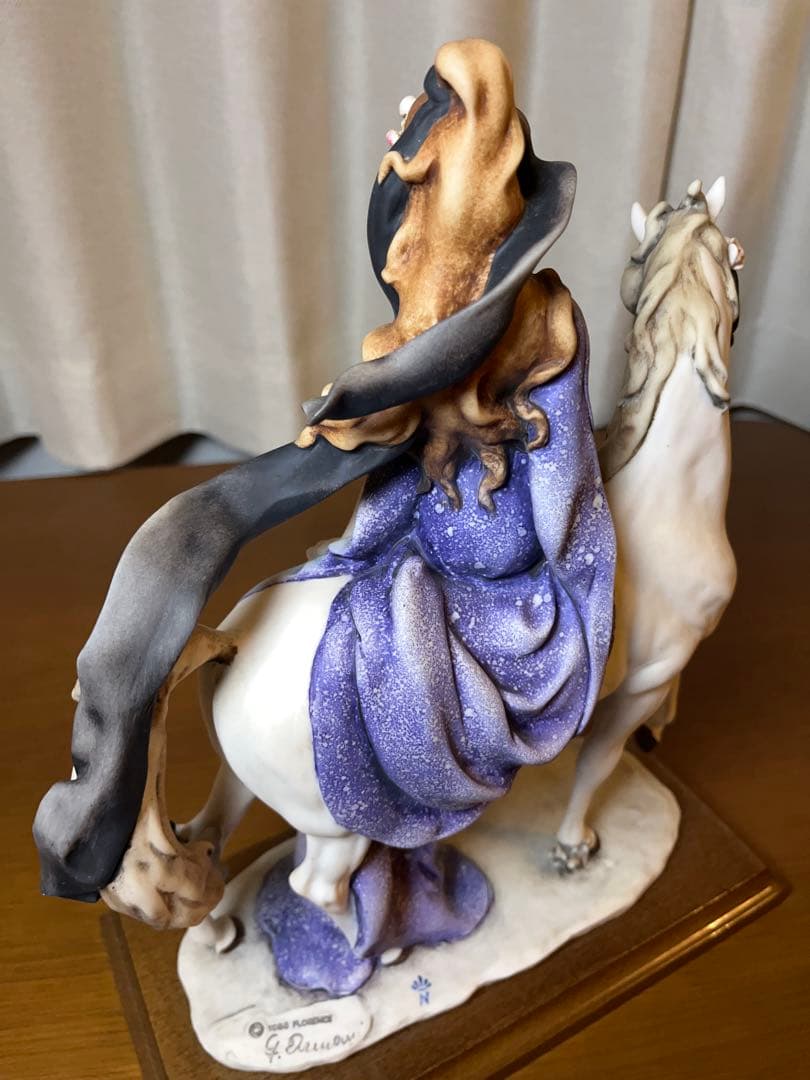 ジョゼッペ アルマーニ フローレンス社 置物 馬 女性 ▽GIUSEPPE