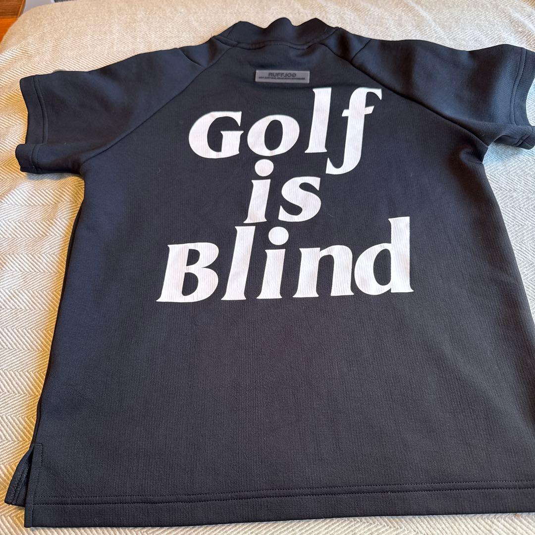 RUFFJOO Golf シャツ S ブラック ラフロッグ