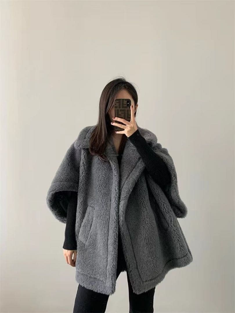 ベアポンチョ　グレー　Rnyroom テディベア