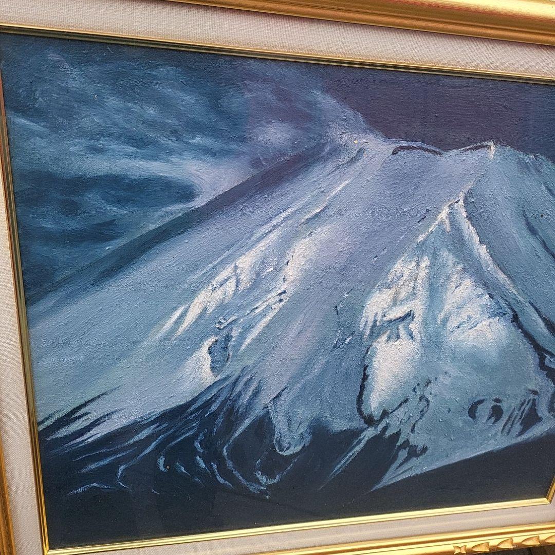 開運 風水 特大 【霊峰 富士山】 油絵 金額縁