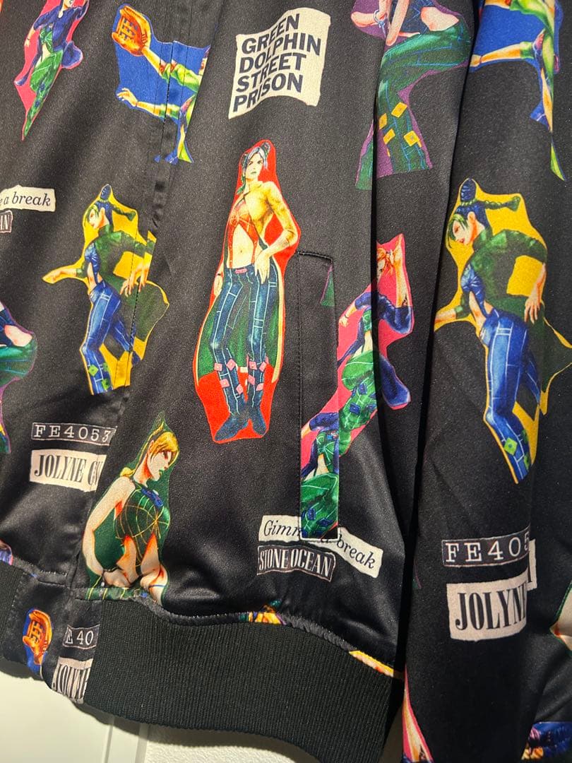 glamb × ジョジョの奇妙な冒険 スカジャン ブラックM