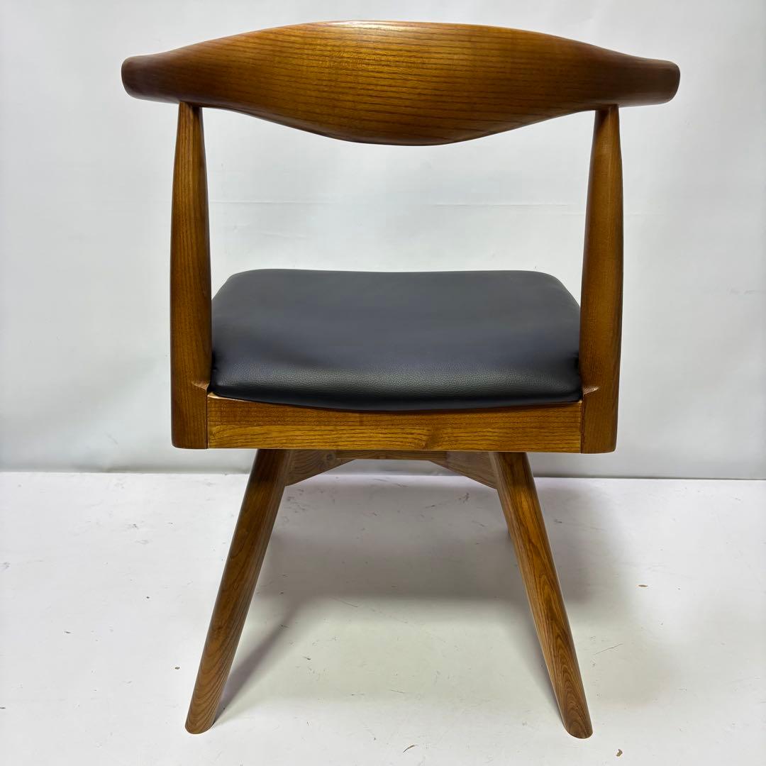 【未使用品】回転式ダイニングチェア　ブラウン×ブラック