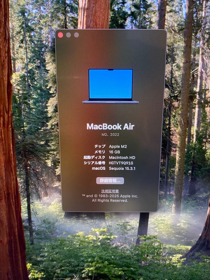 【美品】MacBook Air M2チップ