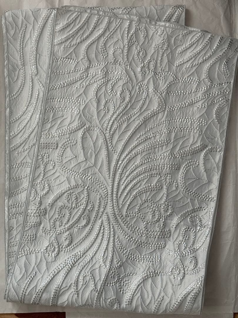 大人兵児帯【スノーホワイト　プラチナシルバー】【篤姫】【シャクヤク紅】