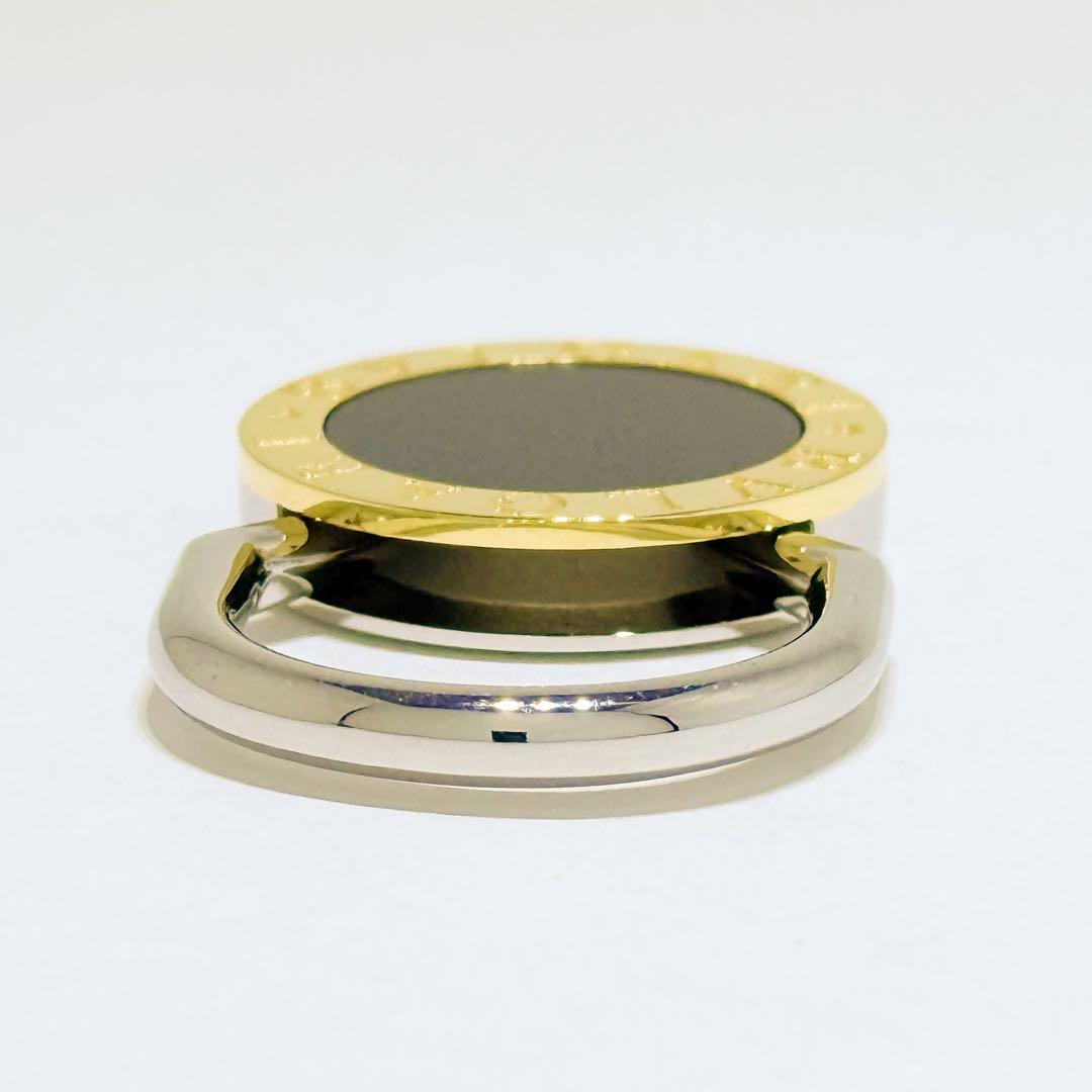 ⚪︎BVLGARI ブルガリ オニキス キーリング SS/YG750 13.5g