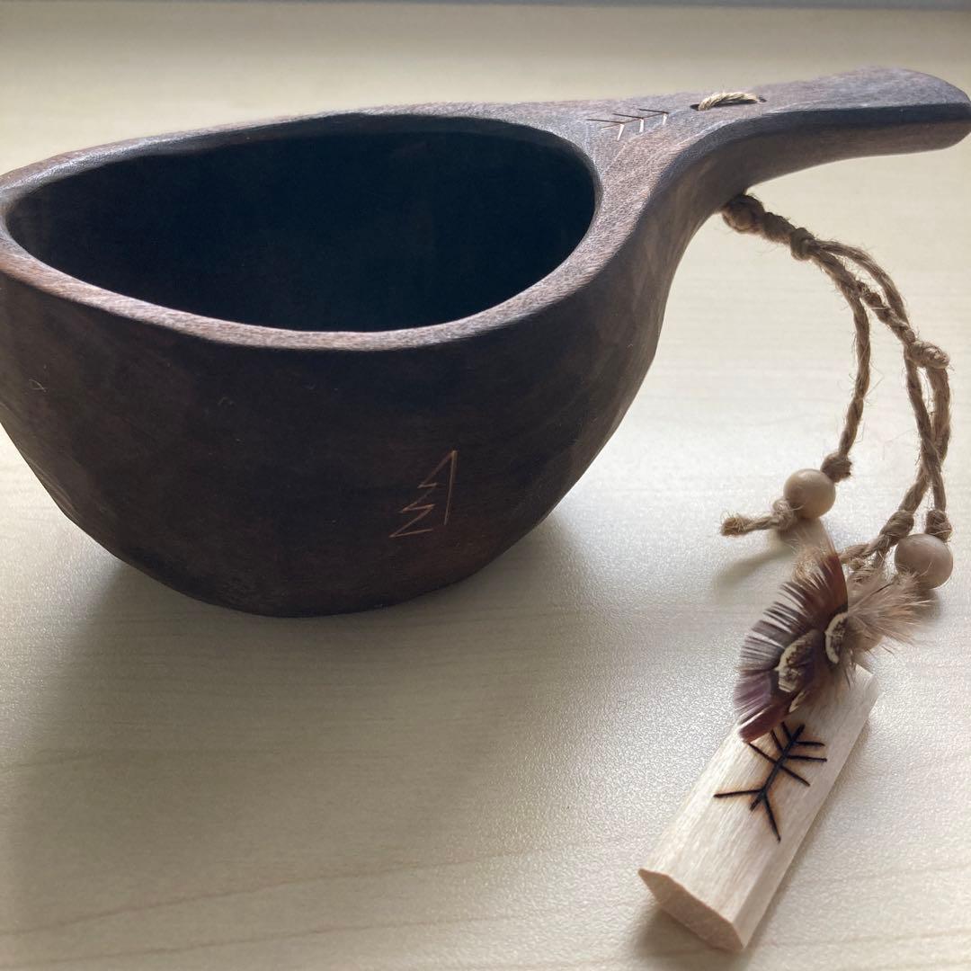 【新品】ソウルオブシベリア　#4 ホワイトペンダント　ククサ　No.8002