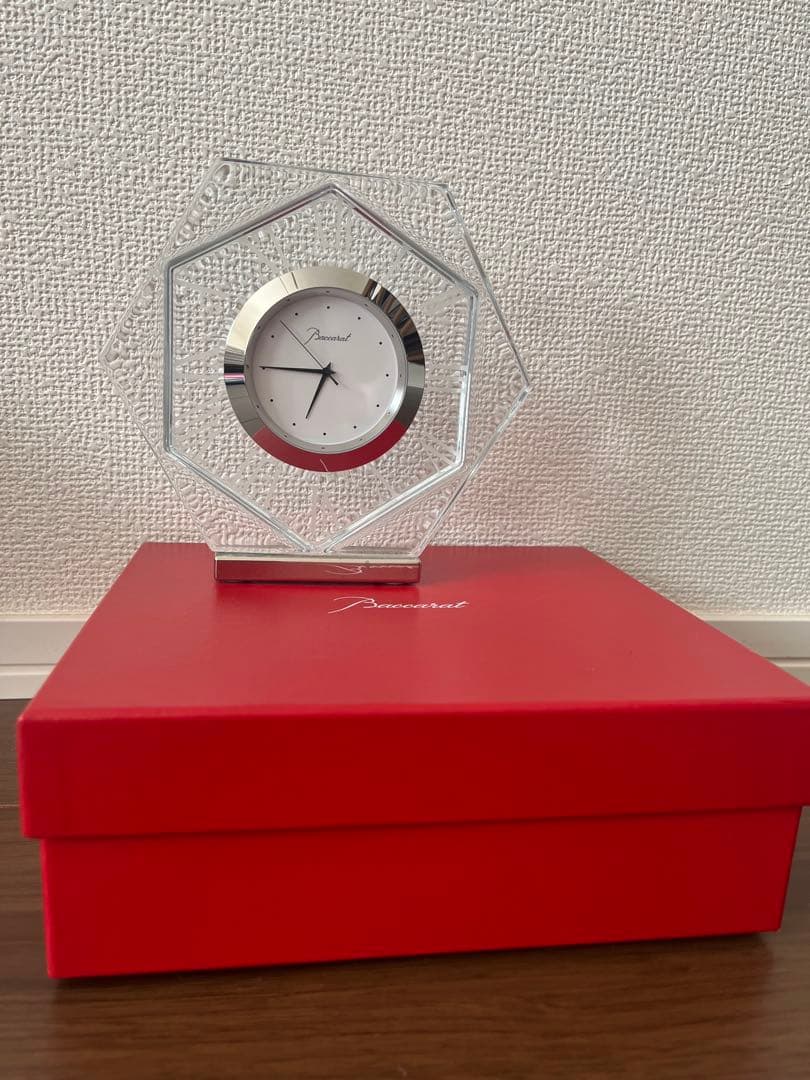 Baccarat （バカラ）♡八角形クリスタル置時計