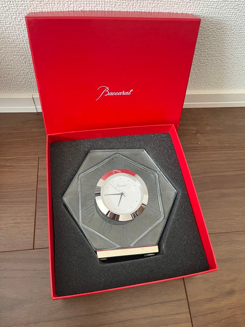 Baccarat （バカラ）♡八角形クリスタル置時計