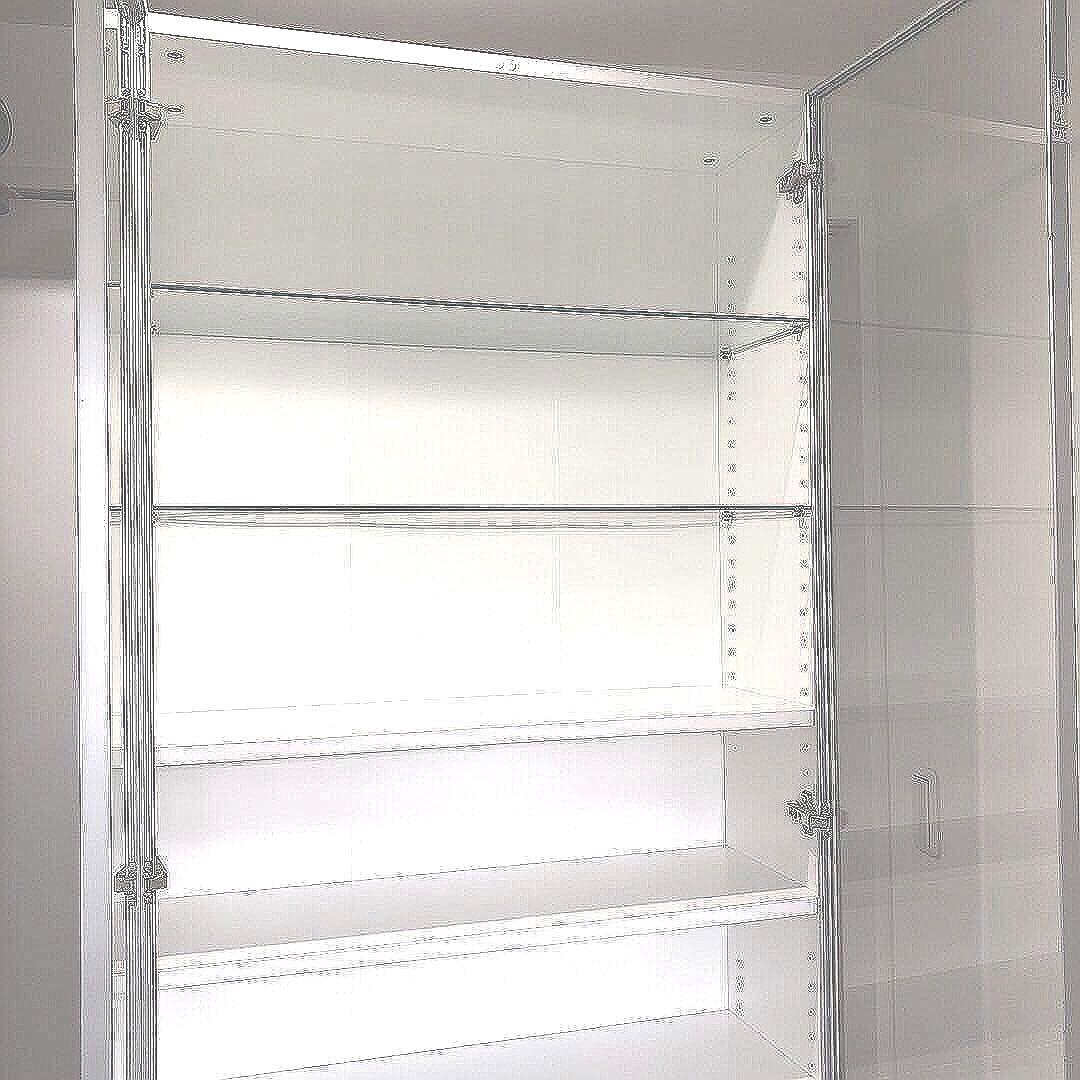 匿名送料込】IKEAビリー / ホーグボー 本棚 ガラス扉ガラス棚板付き