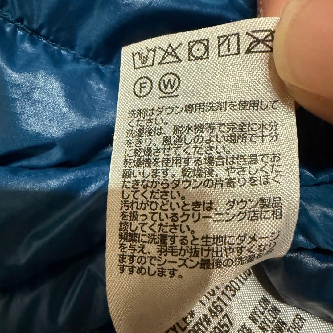 モンベル800FPスペリオダウンジャケット ブルー M 軽量