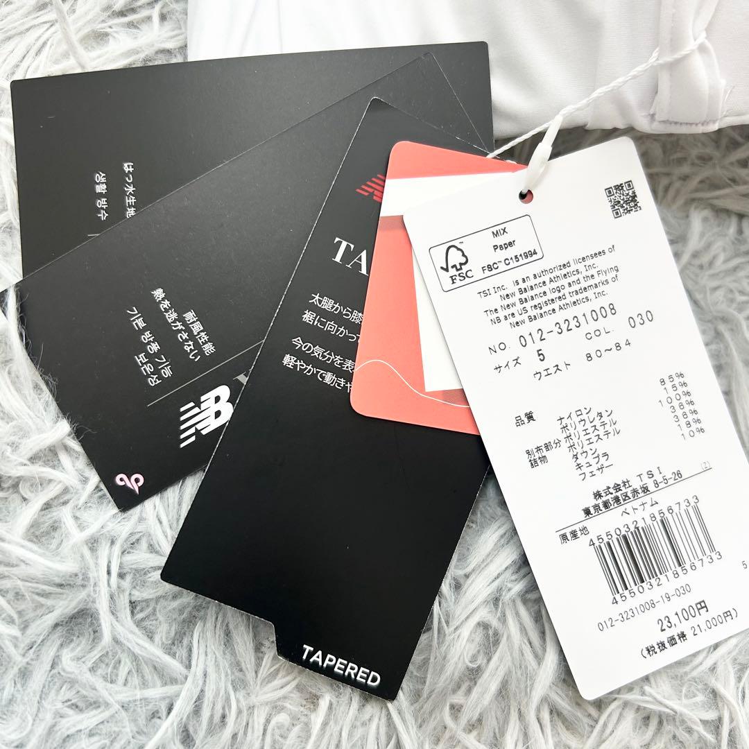 新品　ニューバランスゴルフ　パンツ　ダウン　ストレッチ　ウエストゴム　ホワイト