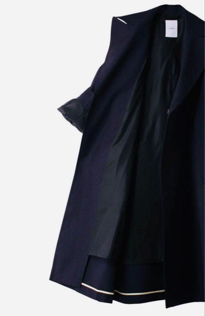 UJOH ウジョーWool Serge オフィサーフレアコート黒★12万円★新品