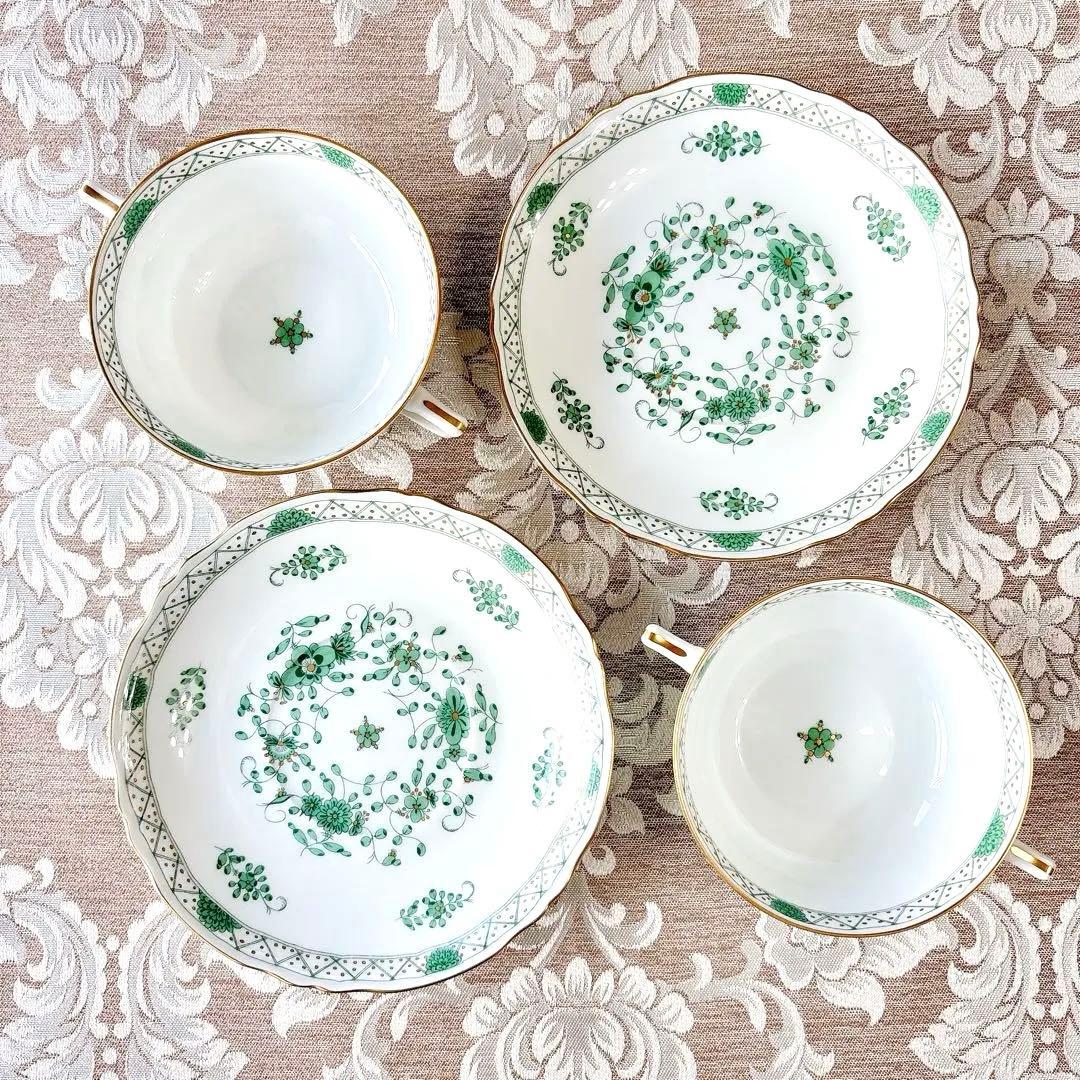 レア美品❤️レイノー❤️リモージュ❤️インドの華❤️スープカップ❤️ダブルハンドル❤️2客