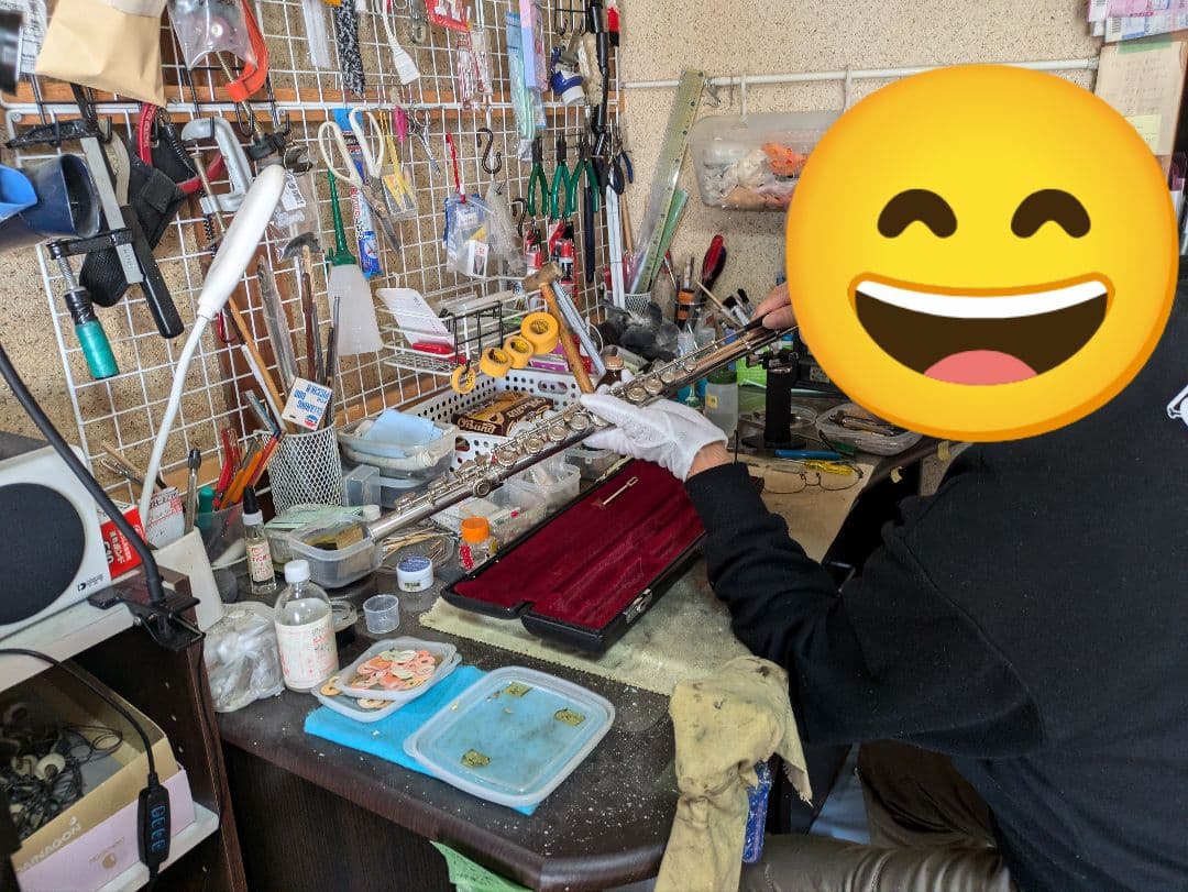 フルート　調整済　ヤマハYFL211S（Eメカ銀メッキ仕様）美品