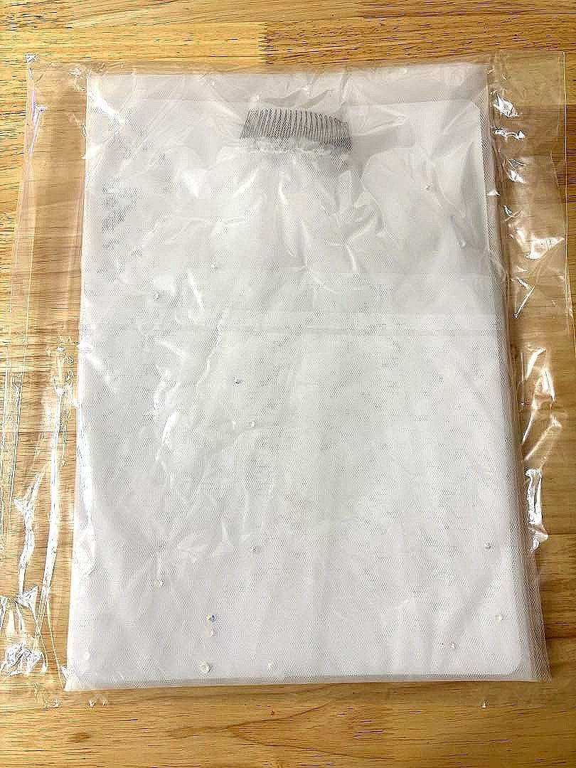 【美品】ララシャンス ロングベール 3m 2段 コーム付 ラインストーン ベール