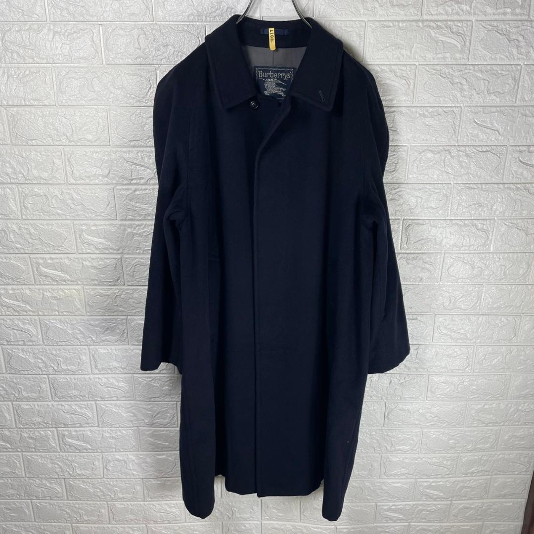 極美品 カシミヤウール Burberrys ステンカラーコート【452】