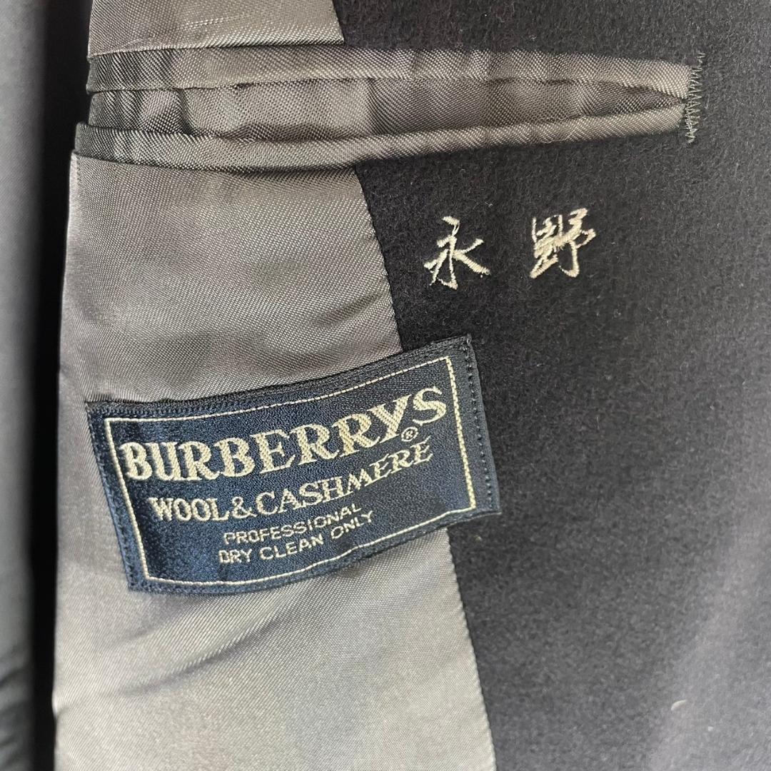 極美品 カシミヤウール Burberrys ステンカラーコート【452】