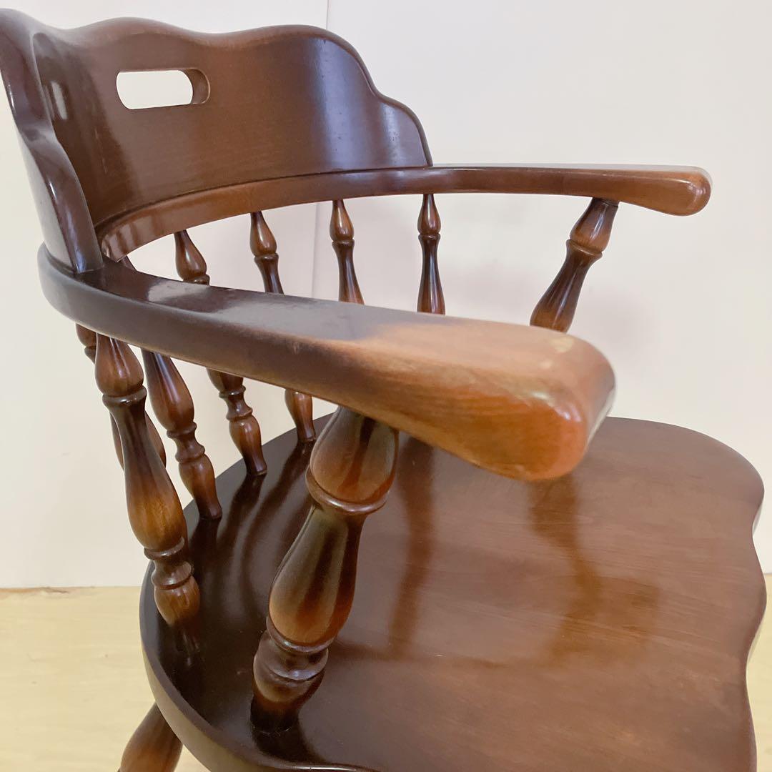 飛騨産業　キツツキマーク　木製　キャプテンチェア　ウィンザーチェア　②