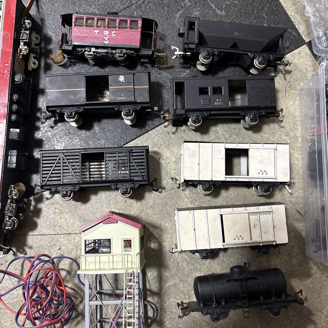 ジャンク 父が集めた蒸気機関車と客車セットHO?