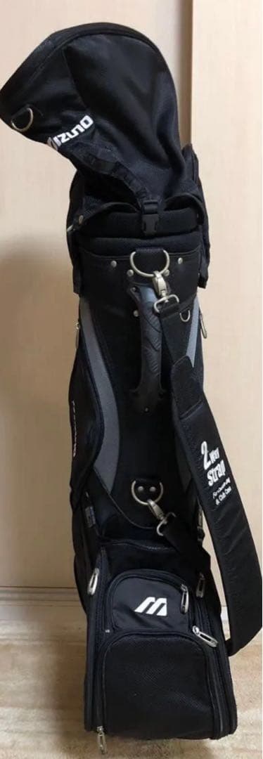 稀少美品 ミズノ Cargo System 2Way STRAP キャディバッグ 秋堂銘 郭叔蓋】
