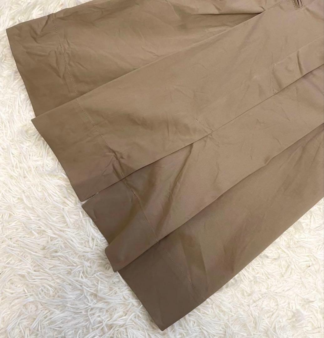 マックスマーラ シャツワンピース ベルト付き プリーツ 銀タグ ベージュ 36