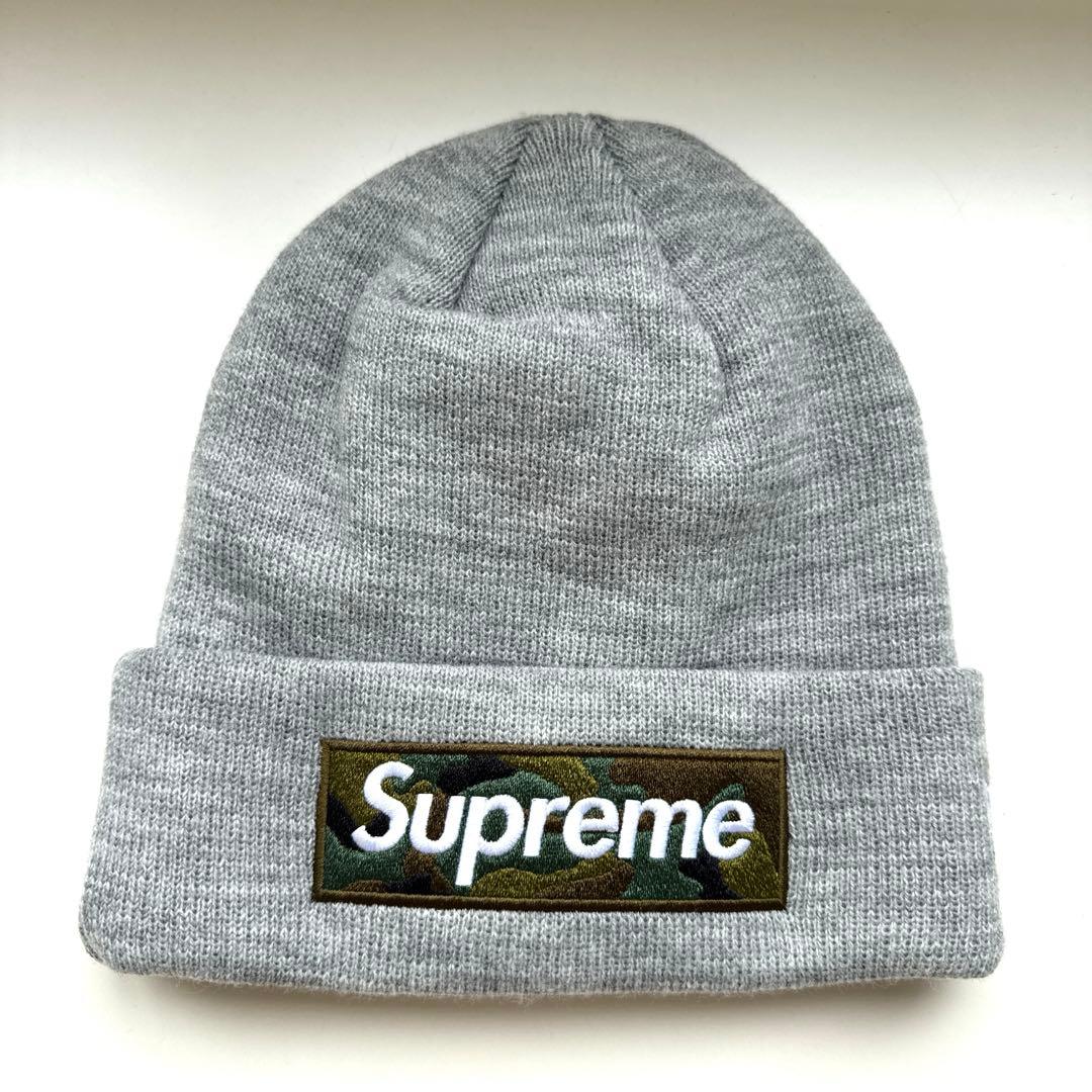 23fwシュプリームボックスロゴビーニー迷彩ニューエラコラボsupreme