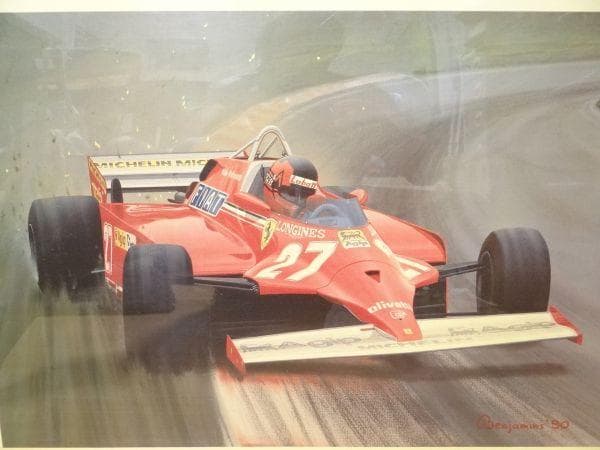 90年代 GILLES! Benjamins F1 フェラーリ ポスター 旧車