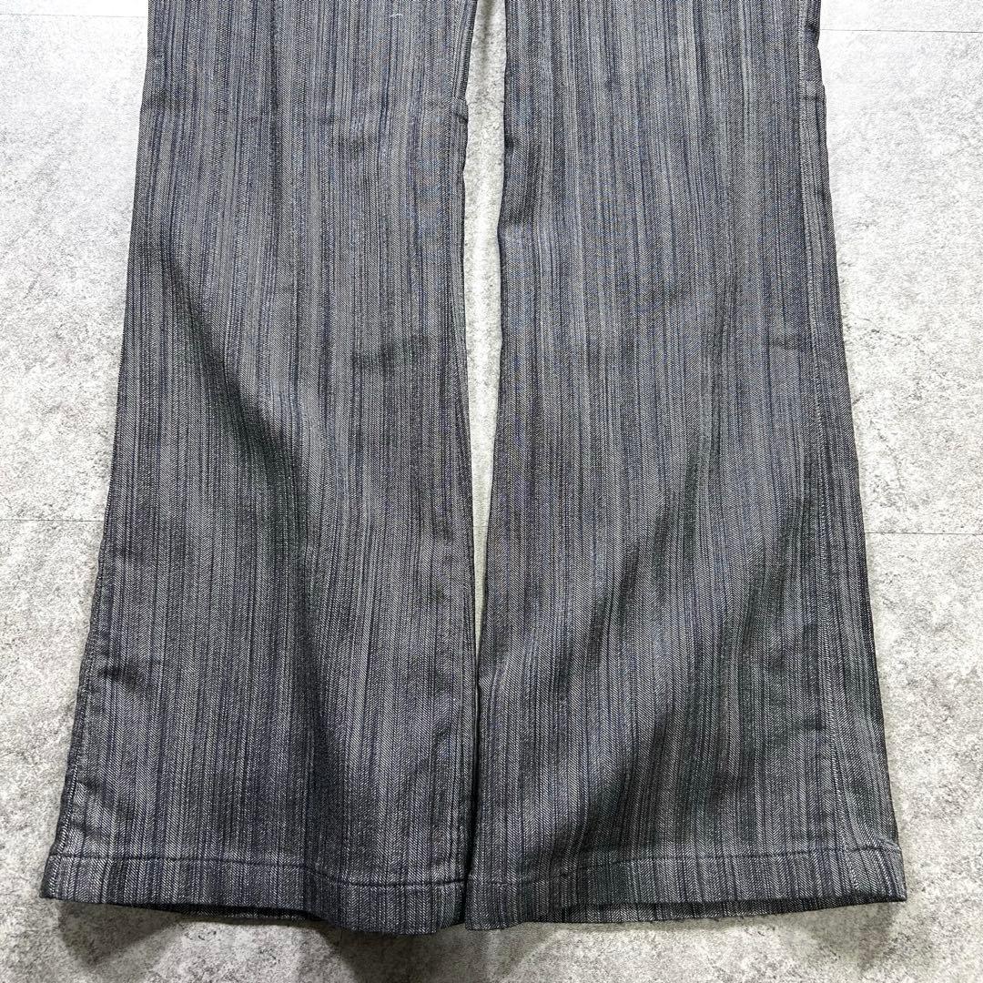 00s【archive】gimmick flare pants/Y2K/シルバー