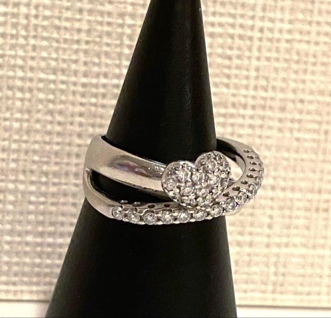 K18 WG ポンテヴェキオ ハートダイヤリング PonteVecchio 9号