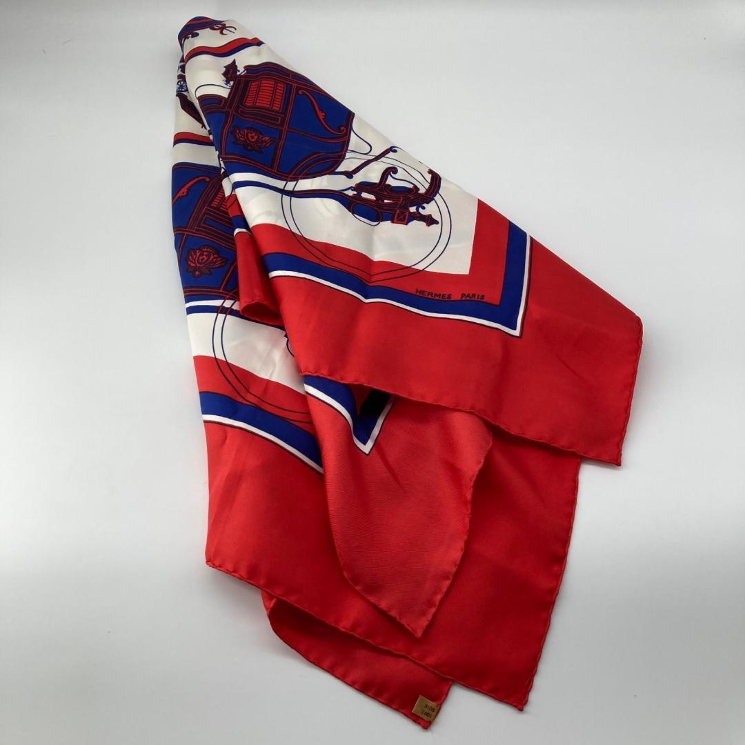 11712✨エルメス タグあり スカーフ カレ90 カレ エクスリブリス ホース
