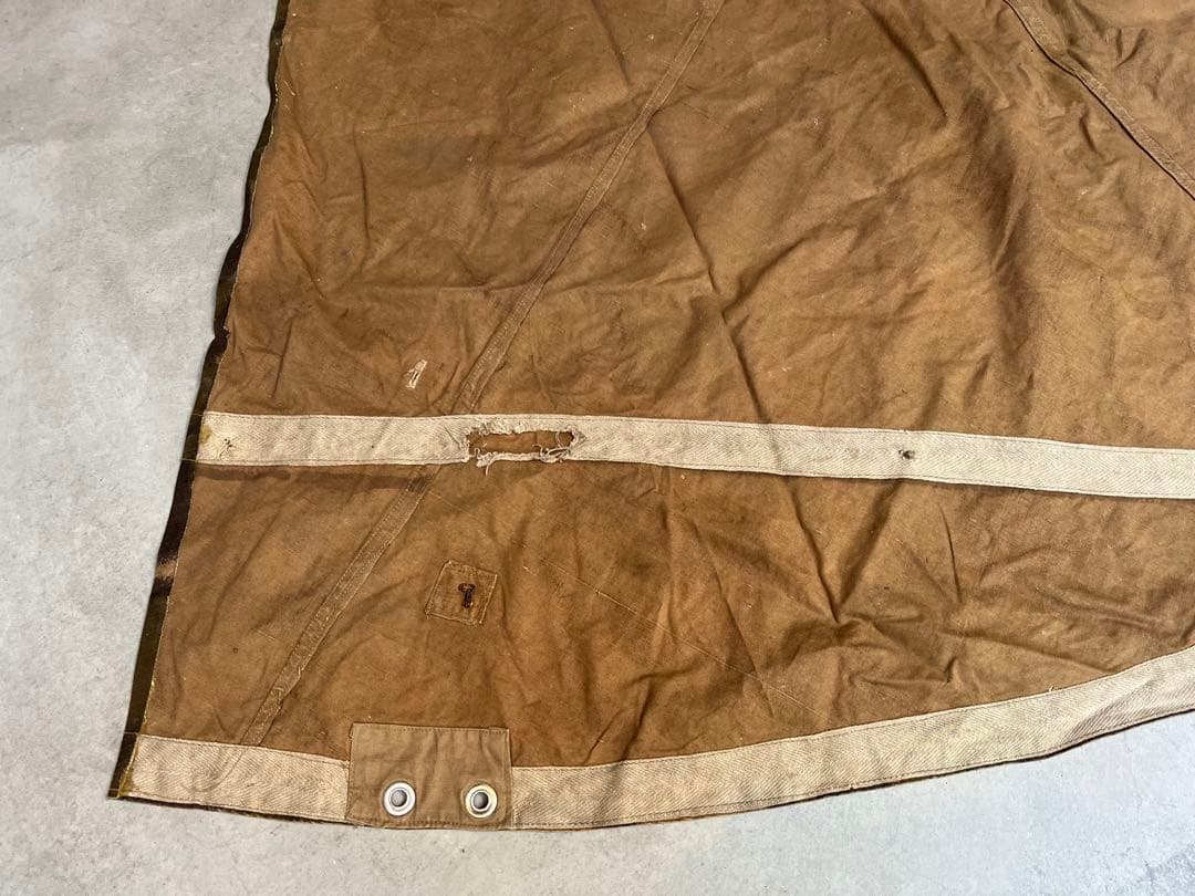 50s 初期型 ハンガリー軍幕 扇形 ハリケーンカモ タープ テント ミリタリー