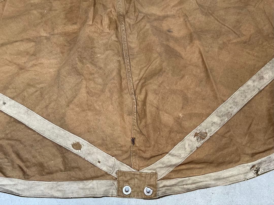 50s 初期型 ハンガリー軍幕 扇形 ハリケーンカモ タープ テント ミリタリー