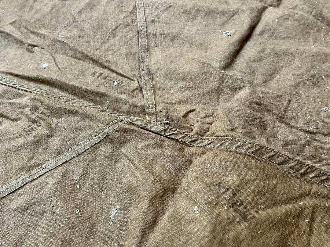 50s 初期型 ハンガリー軍幕 扇形 ハリケーンカモ タープ テント ミリタリー