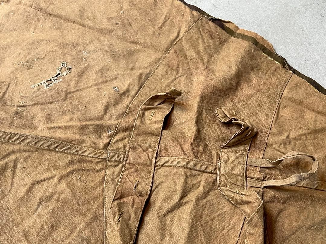 50s 初期型 ハンガリー軍幕 扇形 ハリケーンカモ タープ テント ミリタリー