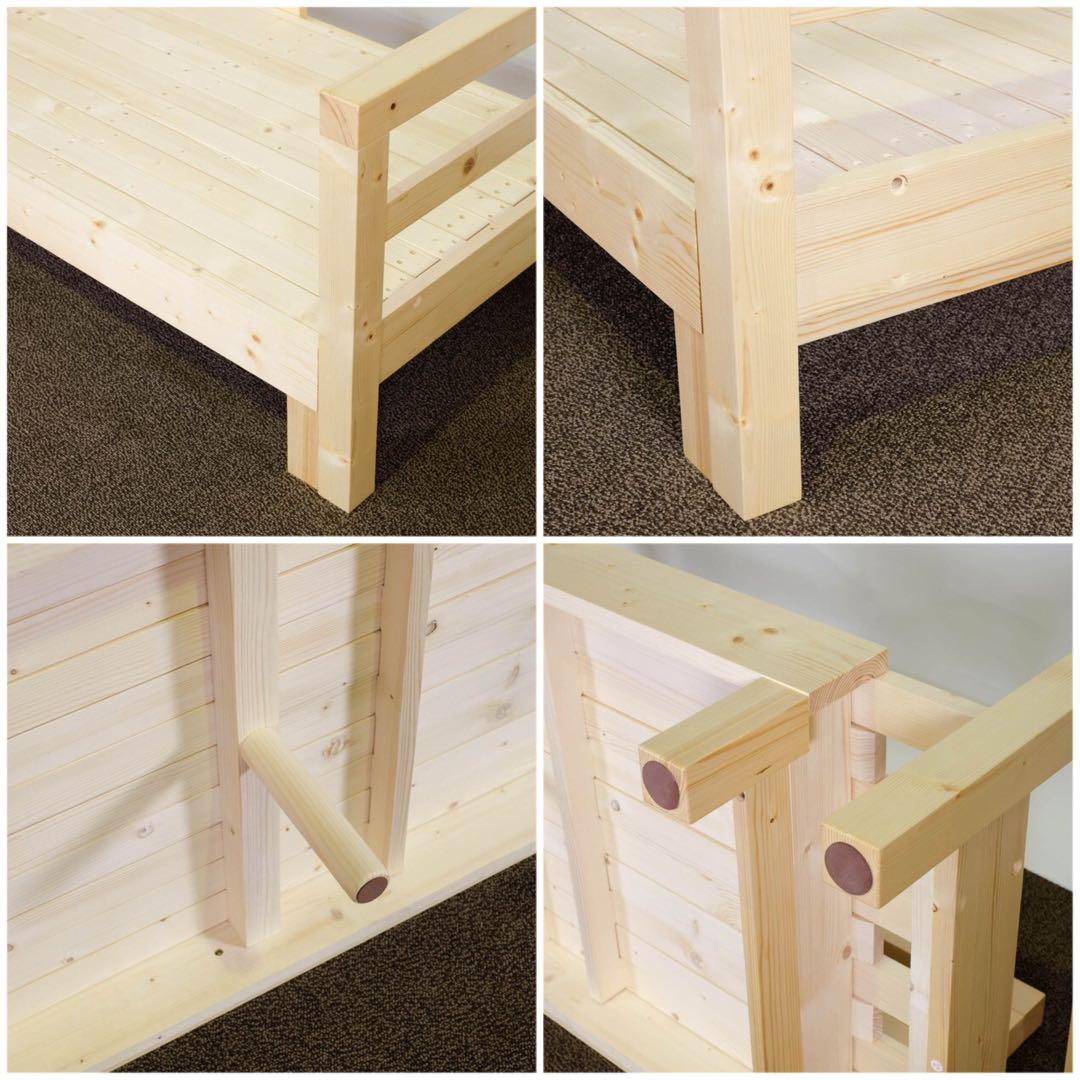 D 新品 北欧 パイン材 ソファベッド ブラウン すのこベッド ソファ ベッド