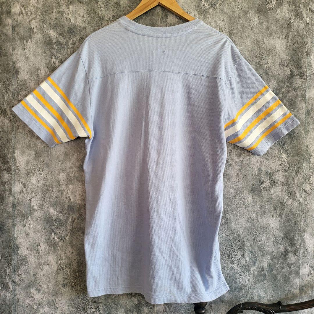 11700□Supreme L 半袖Tシャツ 水色 ボーダーラインbc11yt