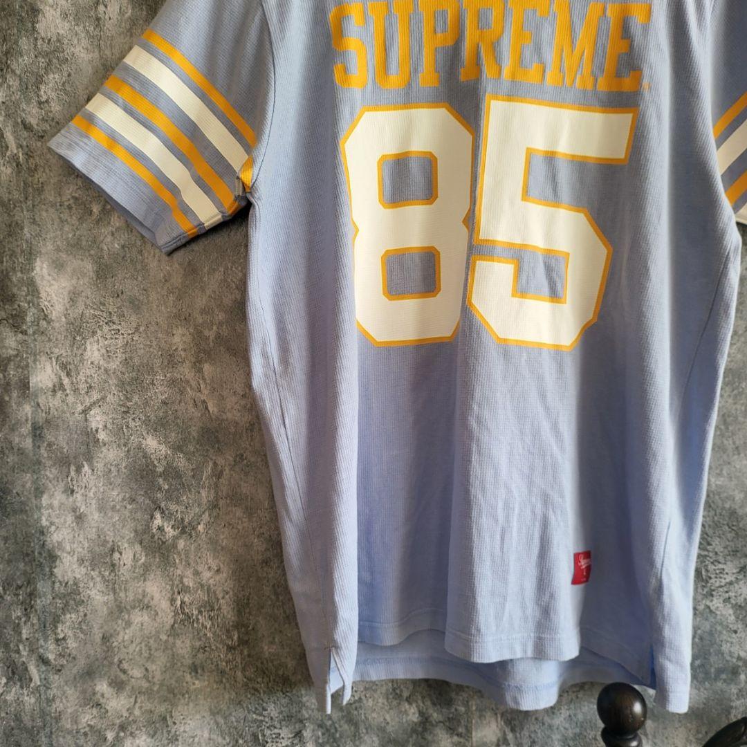 11700□Supreme L 半袖Tシャツ 水色 ボーダーラインbc11yt